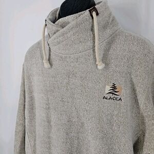 Renegade Club Alaska Embroidered Cowl Neck Pullover Sweater Men's 2XL